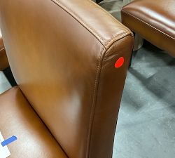 Open Box: Classic Leather Dining Chair - Bourbon Burnished, Blackened Oak Finish