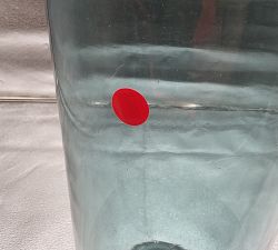 Open Box: Montauk Frosted Glass Candle Holder, Hurricane, 7&quot;x15.25&quot; - Indigo/Clear