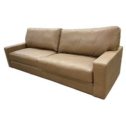 Open Box: Turner Square Arm Leather Sofa (65&quot;&ndash;104&quot;)