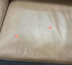 Open Box: Turner Square Arm Leather Sofa (65&quot;&ndash;104&quot;)