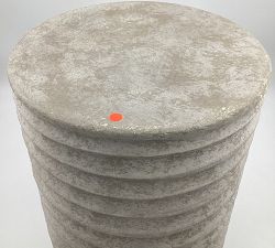 Open Box: Naples Terracotta Round Outdoor Accent Table (13&quot;)