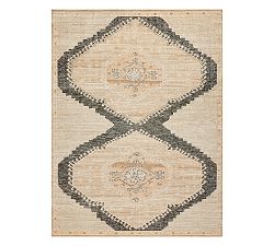 Open Box: Custom Demitria Hand - Knotted Wool Rug, 11' x 8' - Heathered Flax/Black-1105045