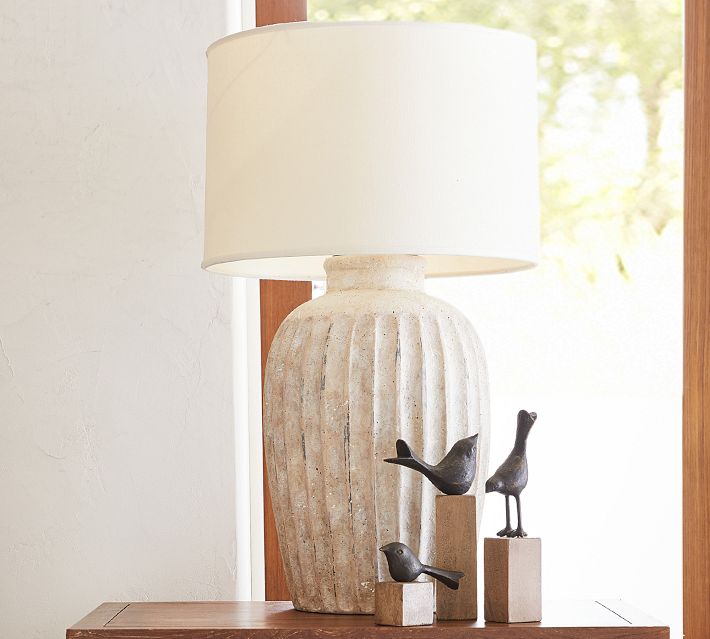 Pottery Barn【小サイズ53cm】Anders Terra Cottaテーブルランプ Anders Tall Terra Cotta Table Lamp (31