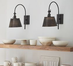 Tapered Metal Shade Arc Sconce (18'')