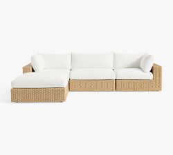 Kostas Wicker 4-Piece Outdoor Sectional (129")