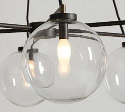 Claremont Glass Globe Round Chandelier (39&quot;-48&quot;)