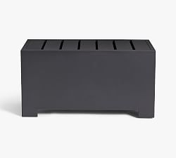 Open Box: Malibu Metal Platform Modular Outdoor Side Table, 33" - Black