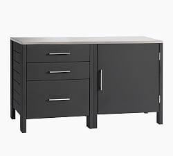 Malibu Metal Outdoor Kitchen 3-Drawer & Single-Door Cabinet (28")