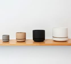 Modern Black Ceramic Planters