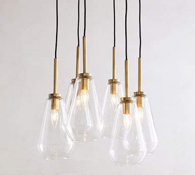 Albany Glass & Metal Multi-Light Pendant (16