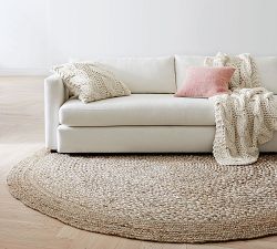 Open Box: Border Round Braided Jute Rug