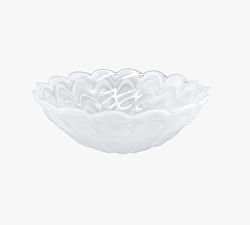 Alabaster Glass Scallop Bowls