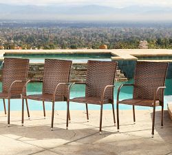 Covina All-Weather Wicker Dining Armchair, Set Of 2