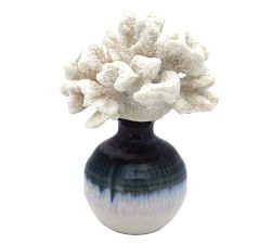 Bear Paw Coral On Reactive Glazed Vase