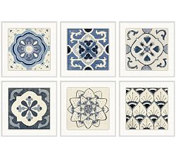 Cabo Blue Pattern Framed Print