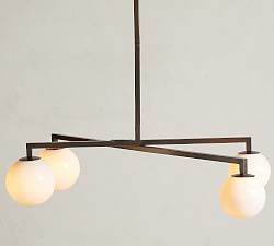 Bradbury Milk Glass Chandelier (23&quot;)