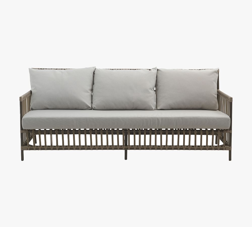 Caroline Alu-Rattan Outdoor Sofa (78&quot;)