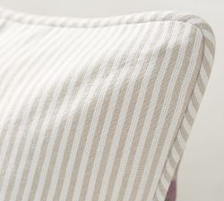 Addison Reversible Striped Embroidered Pillow Cover