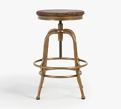 Open Box: Leary Reclaimed Wood Swivel Counter Stool