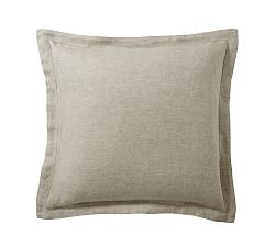 Open Box: Belgian Flax Linen Sham, Euro, Set of 2- Bamboo
