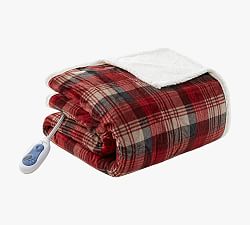 Open Box: Woolrich Heated Oversized Mink-to-Berber Throw, 60" x 70" - Red