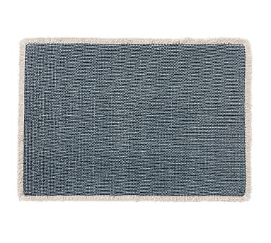 Mason Cotton Fringe Placemats, Set of 4 - Steel Blue