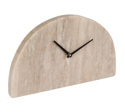 Decorative Half Moon Marble Mantel Clock