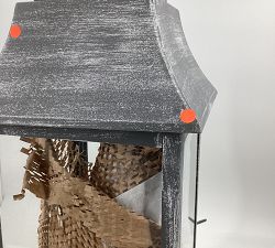 Open Box: Florence Outdoor Lantern, Large, 10&quot; sq, 30&quot; h - Zinc
