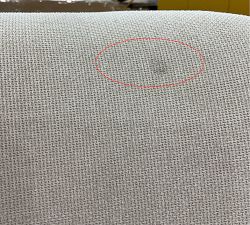 Open Box: Layton Upholstered Dining Chair - Performance Heathered Basketweave Alabaster, Seadrift Legs