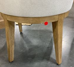Open Box: Layton Upholstered Side Dining Chair, Seadrift Legs - Performance Heathered Basketweave, Alabaster White