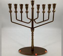 Open Box: Wythe Menorah: Brass: One Size