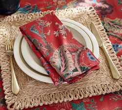 Dahlia Floral Cotton/Linen Napkins - Set of 4