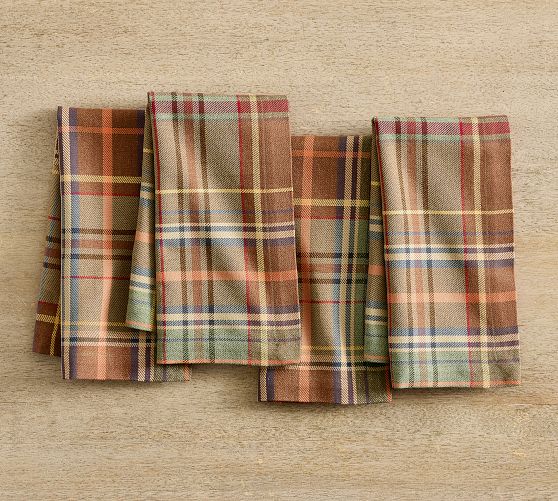 Woodrow Plaid Cotton Napkins - Set of 4