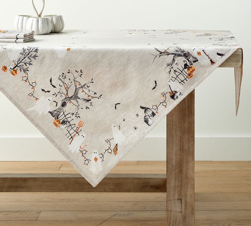 Scary Squad Organic Cotton Table Throw
