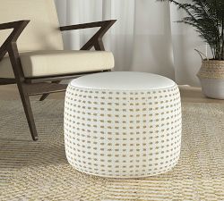 White Dash Pouf