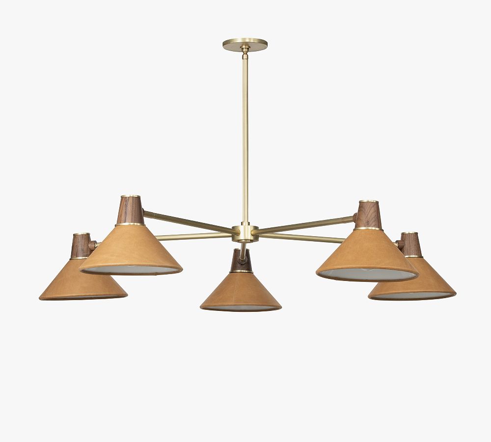 Holt Round Leather Chandelier (49&quot;)