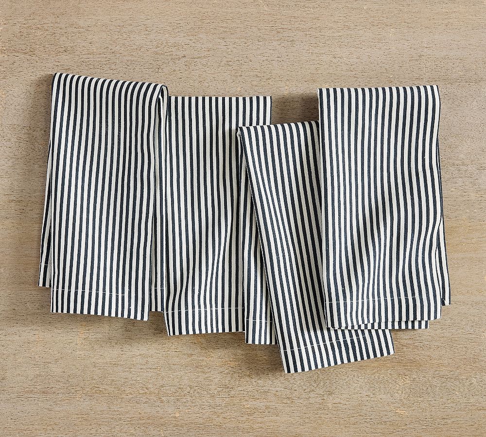Brandon Maxwell Ludlow Napkins - Set of 4 - Set of 4 - Blue/White