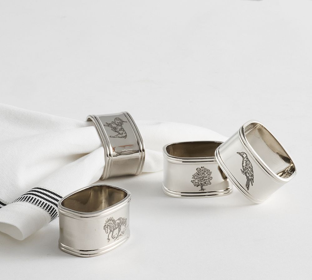 Brandon Maxwell Groveland Icon Napkin Rings - Mixed Set of 4