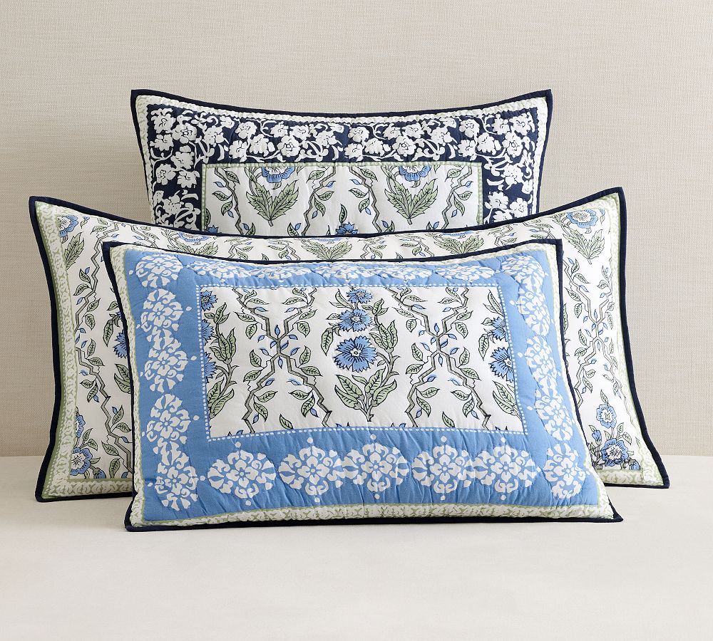Roller Rabbit Trellis Floral Quilted Sham