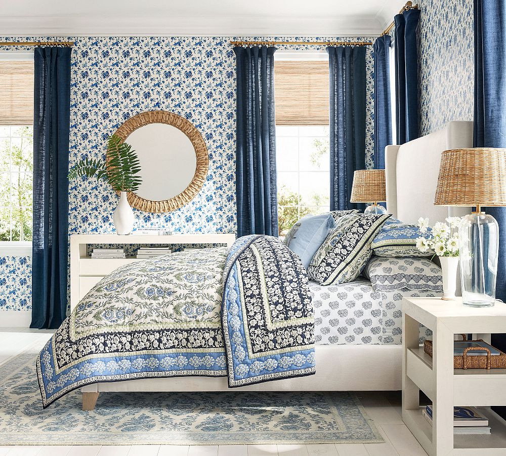 Roller Rabbit Trellis Floral Quilt