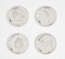 Brandon Maxwell Groveland Toile Icon Coasters - Mixed Set of 4