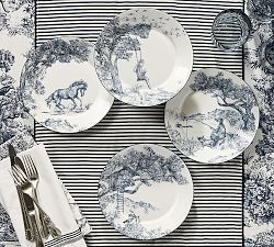 Brandon Maxwell Groveland Toile Salad Plates - Mixed Set of 4
