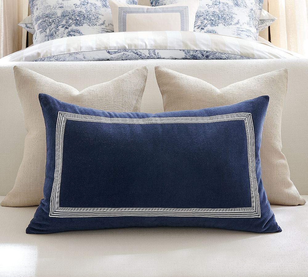 Brandon Maxwell Sullivan Velvet Lumbar Pillow
