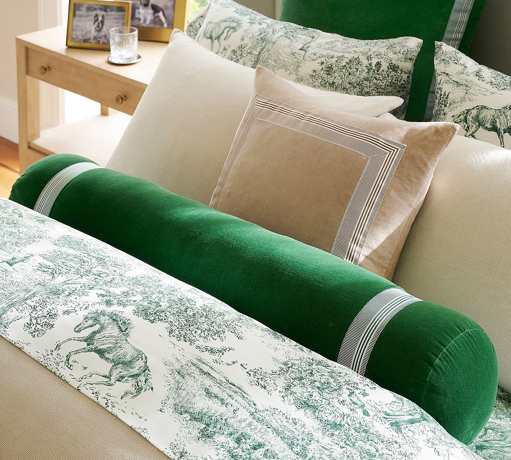 Brandon Maxwell Sullivan Velvet Bolster