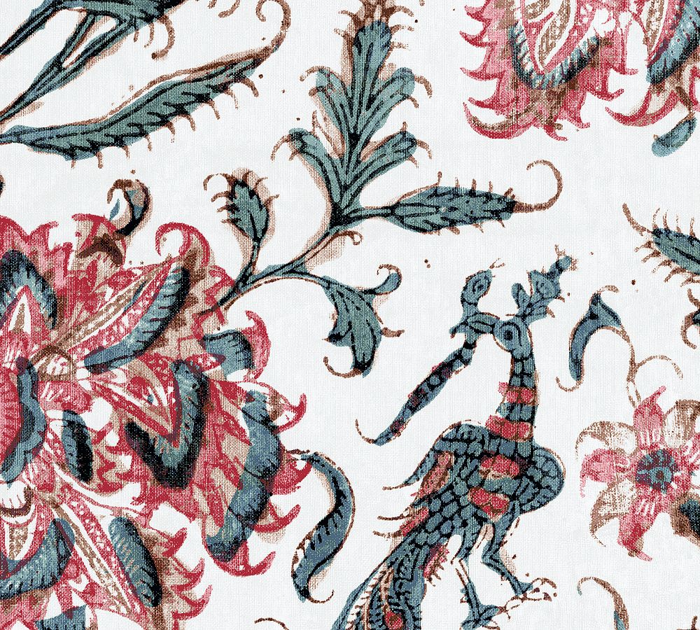 Kalamkari Floral Print Wallpaper Sample