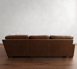 Turner Square Arm Leather 3-Piece Sectional (106&quot;&ndash;111&quot;)