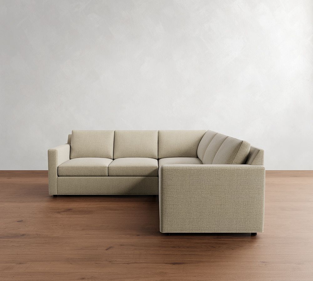 Sanford Square Arm 3-Piece L-Shaped Sectional (94&quot;)