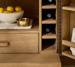 Modern Heirloom Leather Bar Cabinet (36")