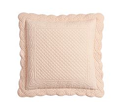 Open Box: Heirloom Scallop Quilted Sham, Blush, Euro, Set of 2