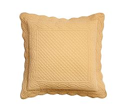 Open Box: Heirloom Scallop Quilted Sham, Euro - Set of 2 - Harvest Gold